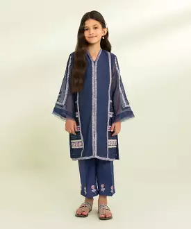 2-Piece - Embroidered Khaddi Net Suit | Shop Now