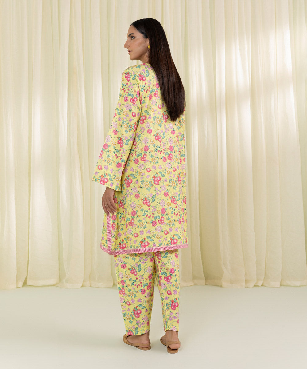 2 Piece - Floral Print Lawn Suit