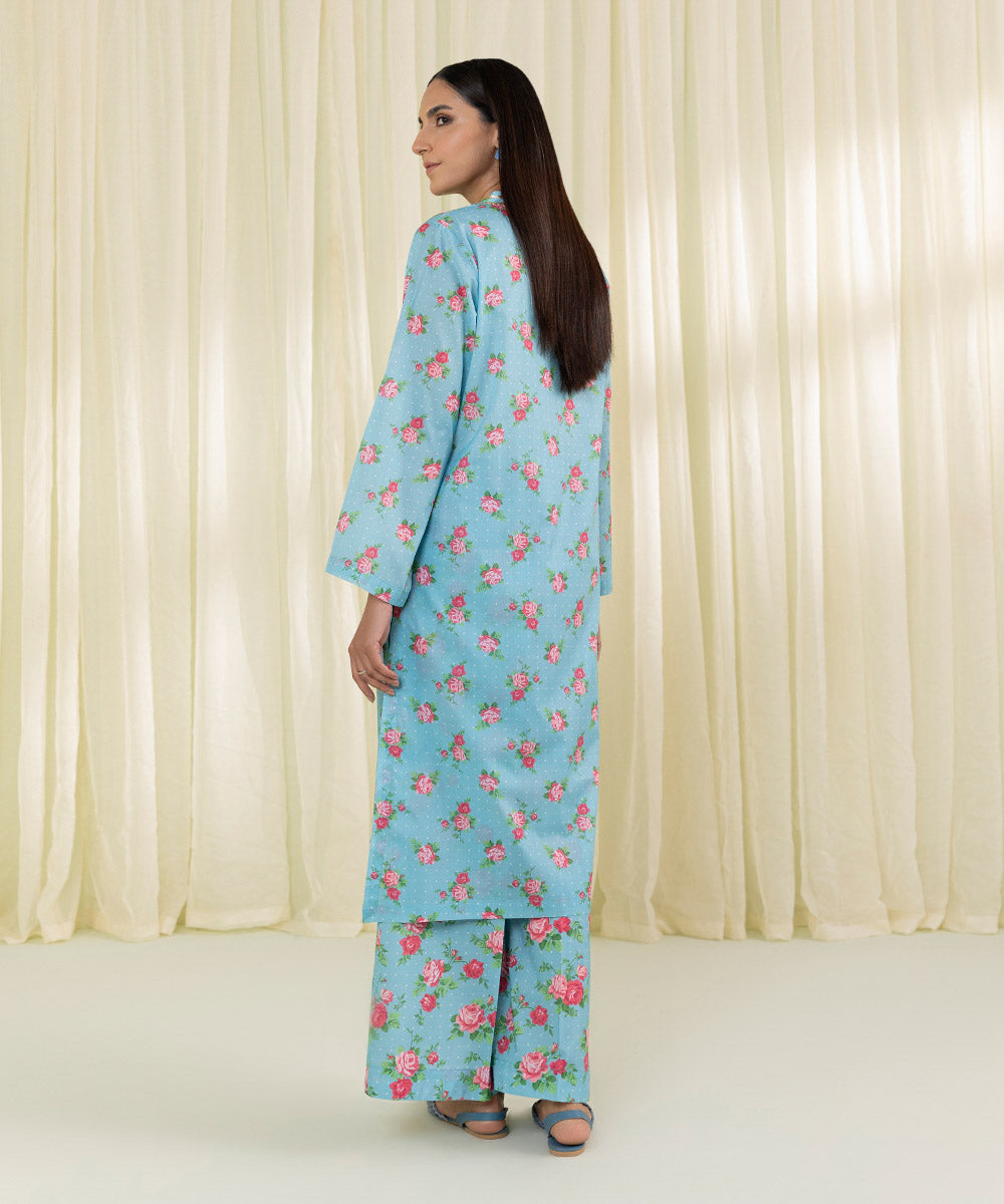 2 Piece - Floral Print Lawn Suit