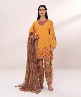 3 Piece - Embroidered Jacquard Suit - Embroidered Jacquard 3 Piece Suit