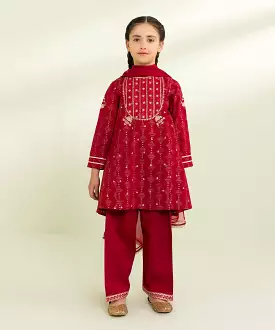 3 piece embroidered jacquard suit