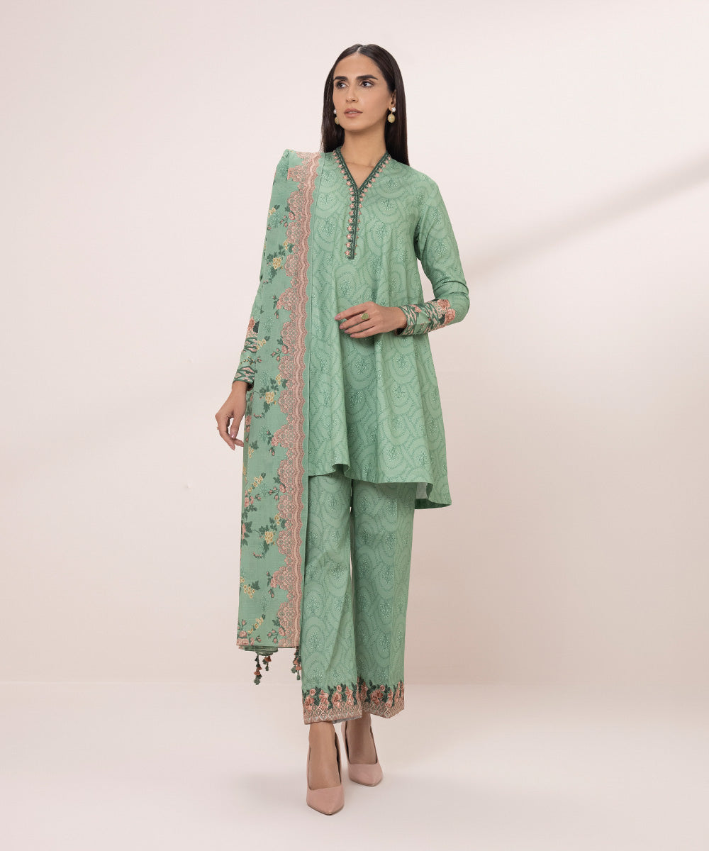 3 Piece Embroidered Lawn Suit - Buy Now!