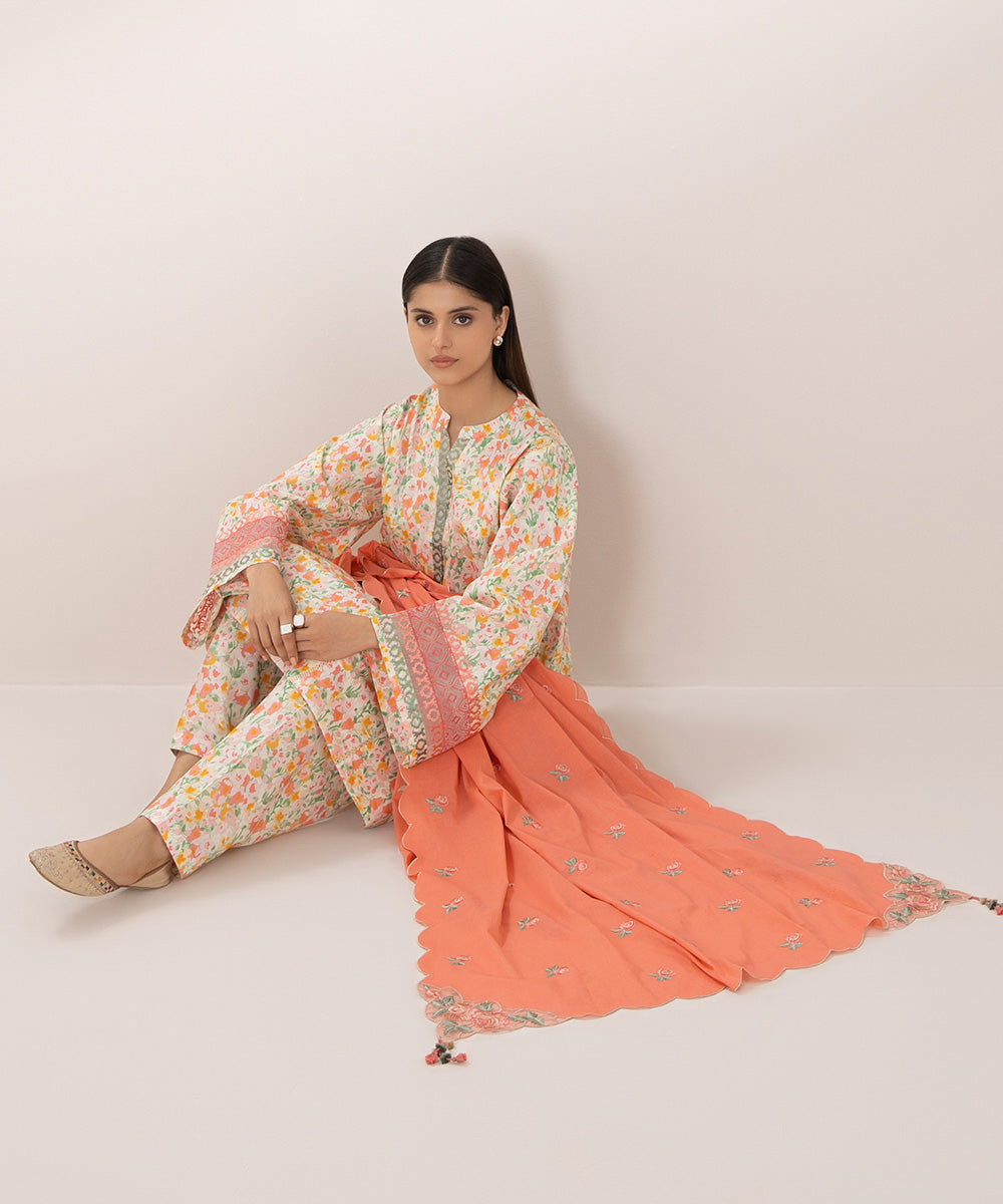 3 Piece Embroidered Lawn Suit - Buy Online at Affordable Prices. Limited Stock Available!