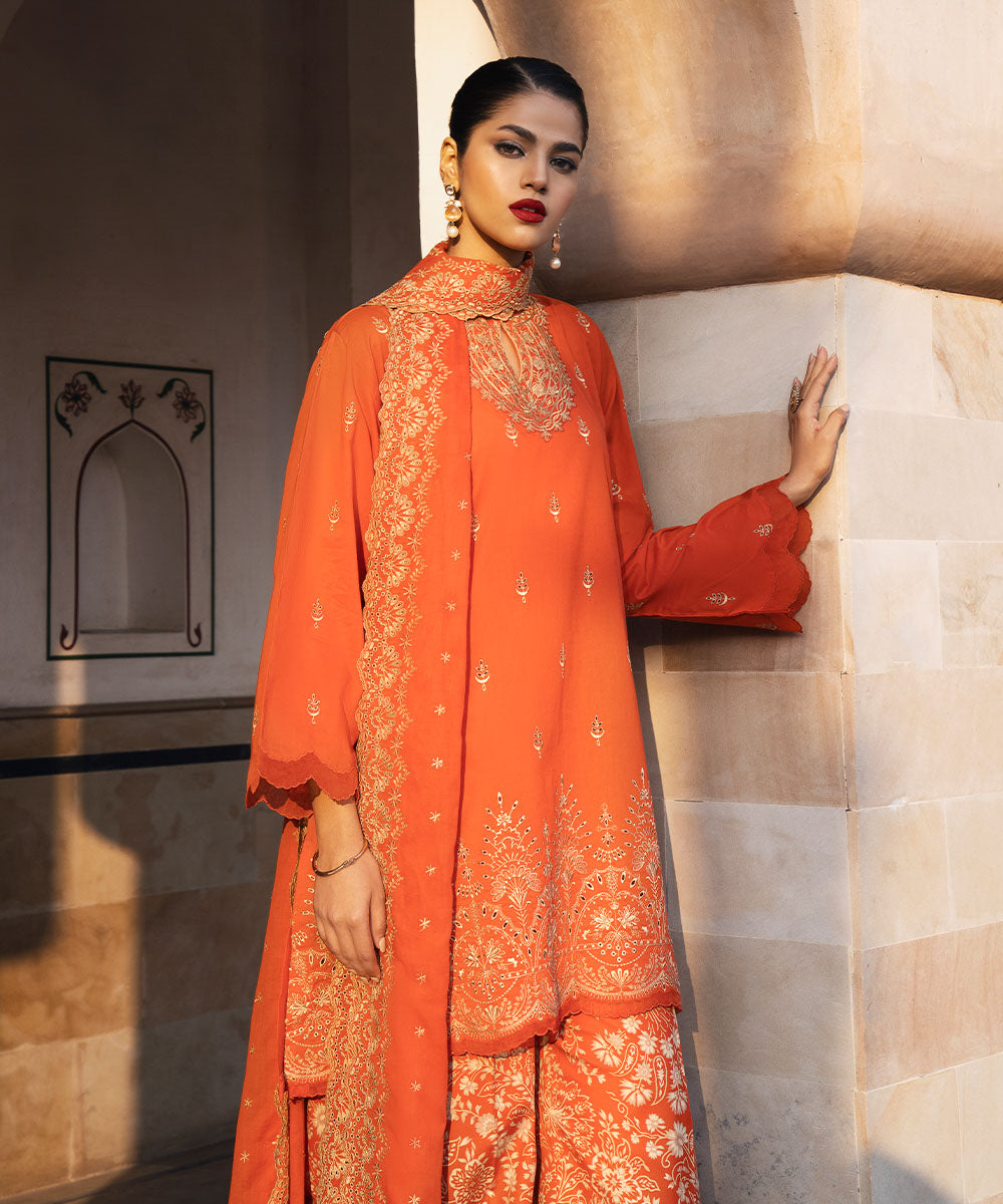 3 Piece - Embroidered Lawn Suit - Buy Online - [Brand Name]