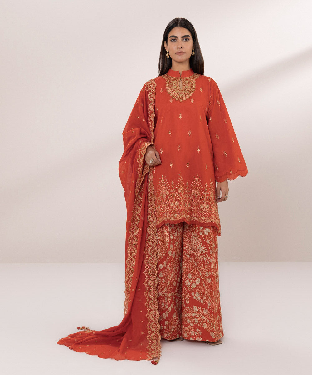 3 Piece - Embroidered Lawn Suit - Buy Online - [Brand Name]