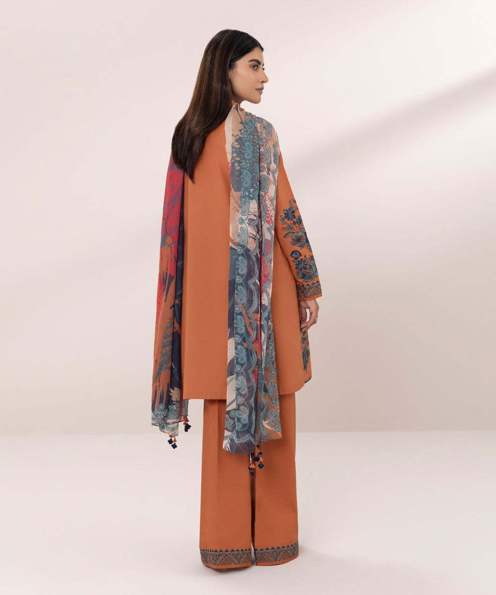 3 Piece - Embroidered Lawn Suit - Embroidered Lawn Suit - 3 Piece | High Quality | Latest Designs