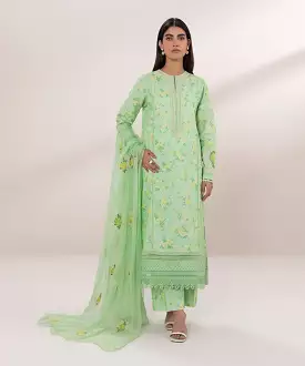 3 Piece Embroidered Lawn Suit for Sale