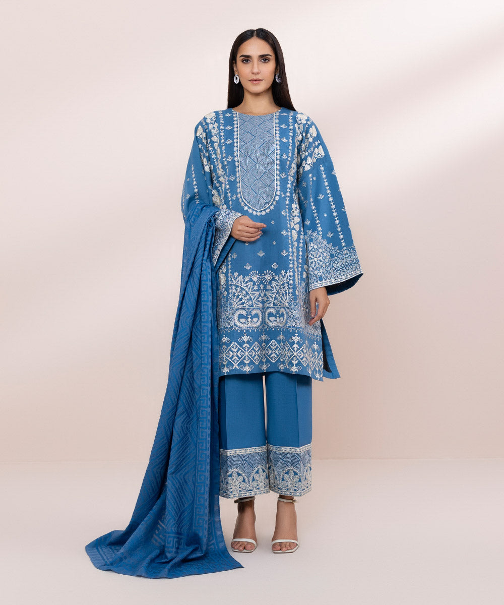 3 Piece - Embroidered Lawn Suit for Women - Latest Designs, Affordable Prices - Shop Now!