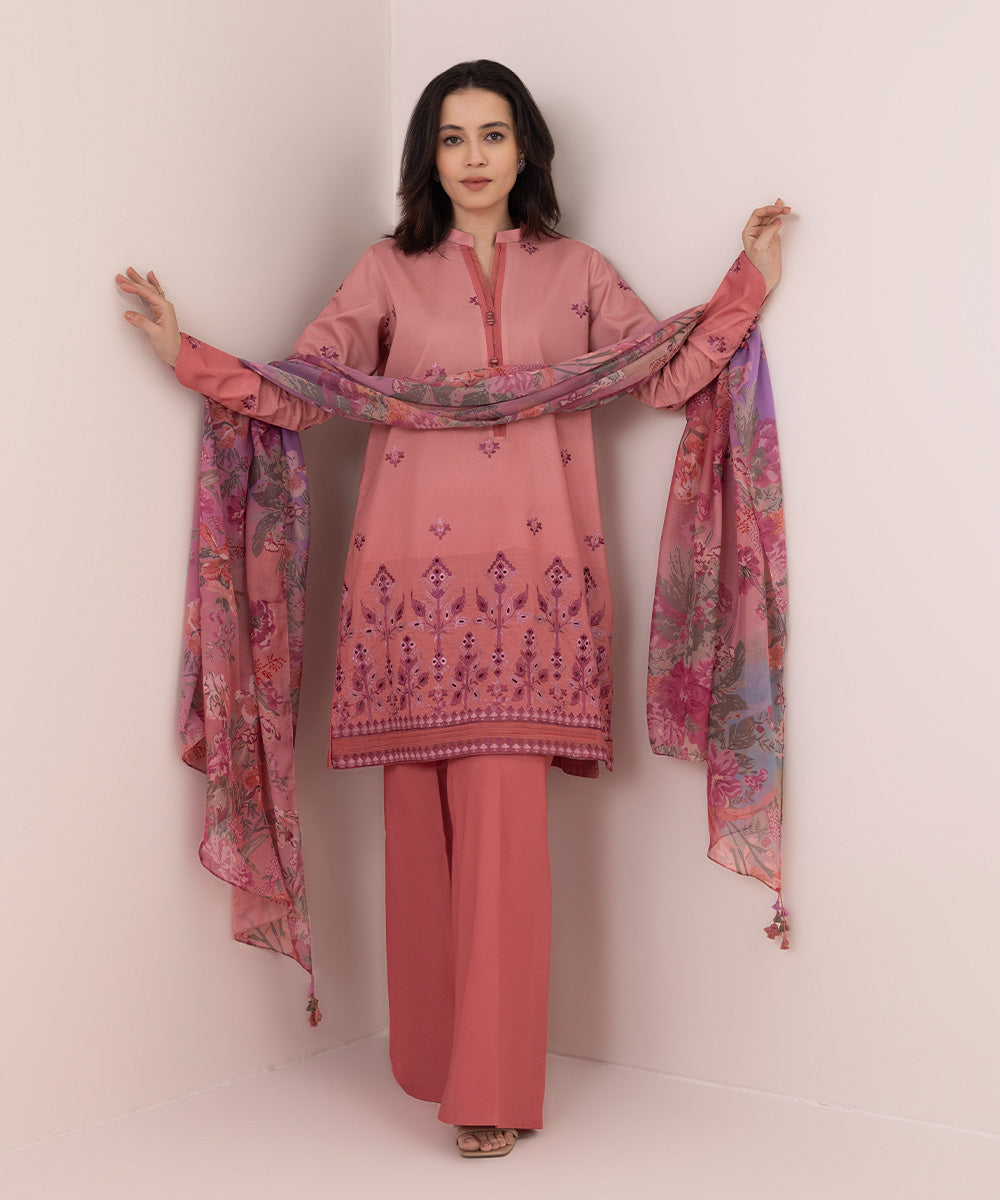 3 Piece Embroidered Lawn Suit - Shop Now!