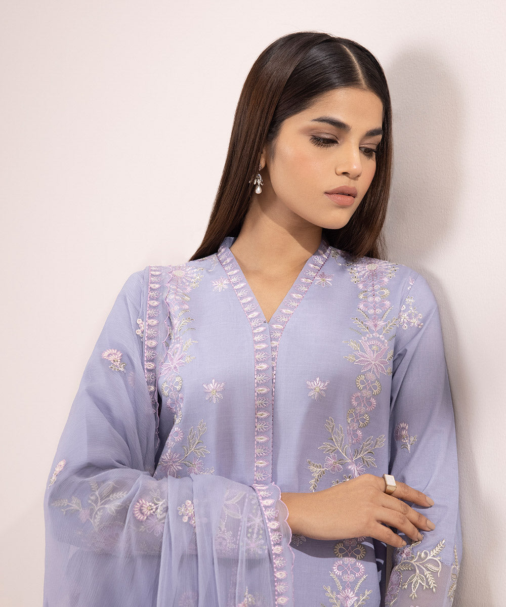 3-Piece Embroidered Lawn Suit