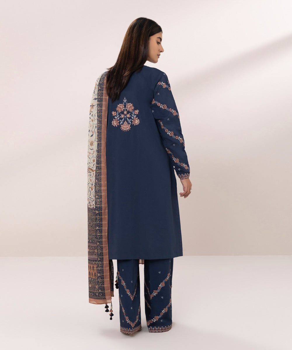 3 Piece Lawn Suit with Embroidery