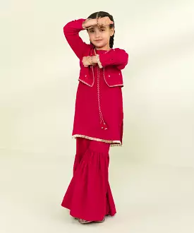 3-Piece Raw Silk Suit with Embroidery