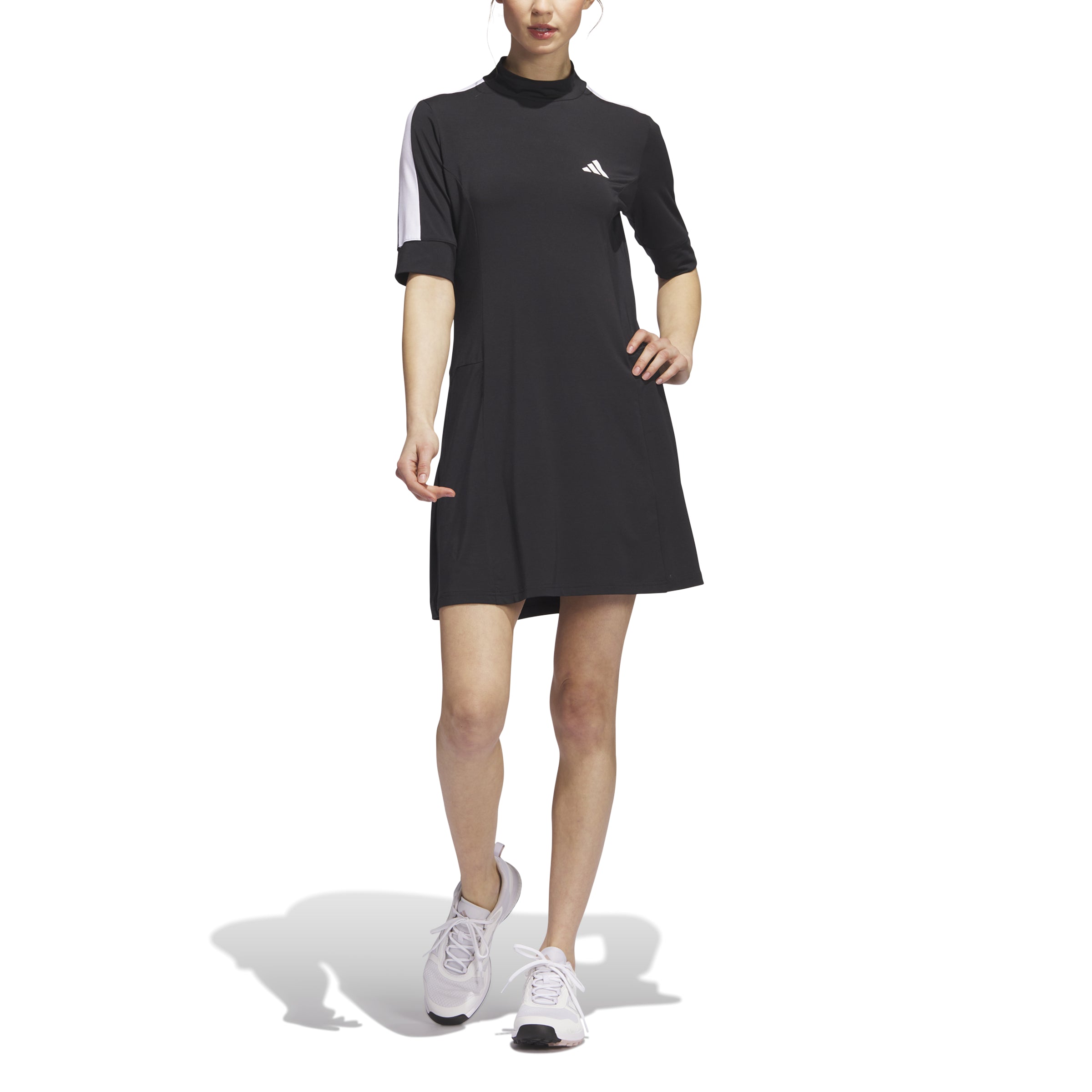 adidas Women's Golf Dress - Black, Made With Nature, Golf Apparel