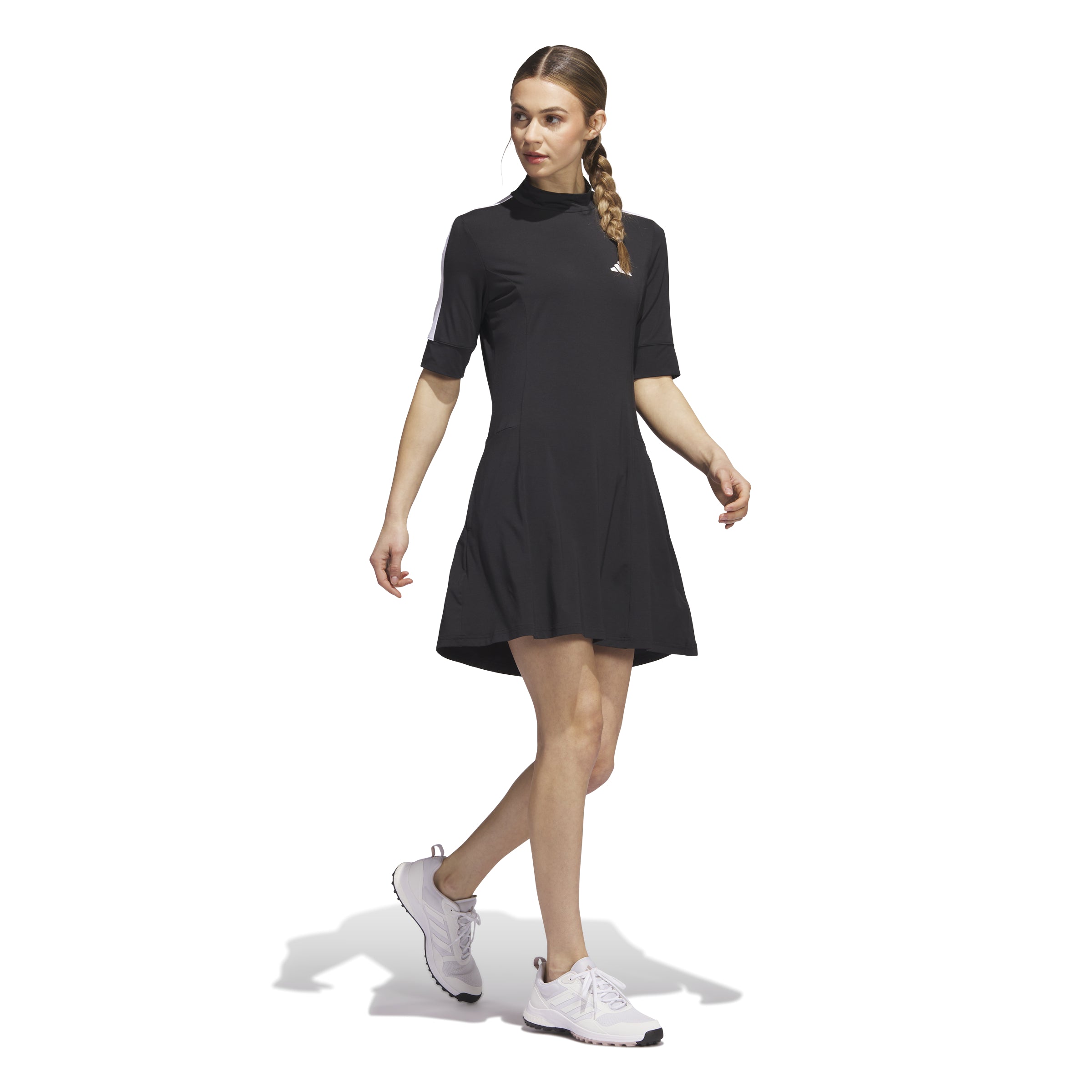 adidas Women's Golf Dress - Black, Made With Nature, Golf Apparel