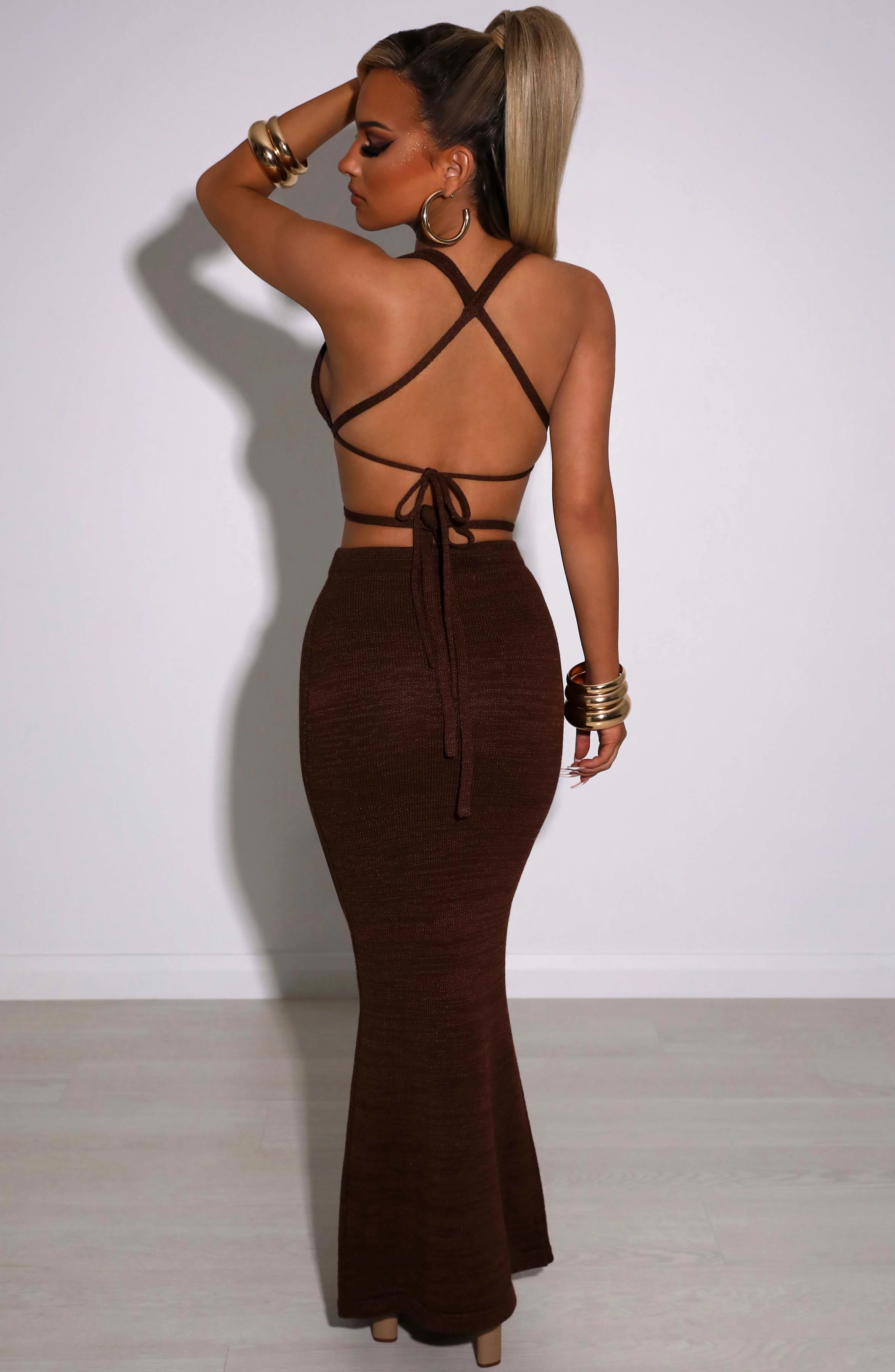 Alexa Maxi Skirt - Chocolate: Shop Now