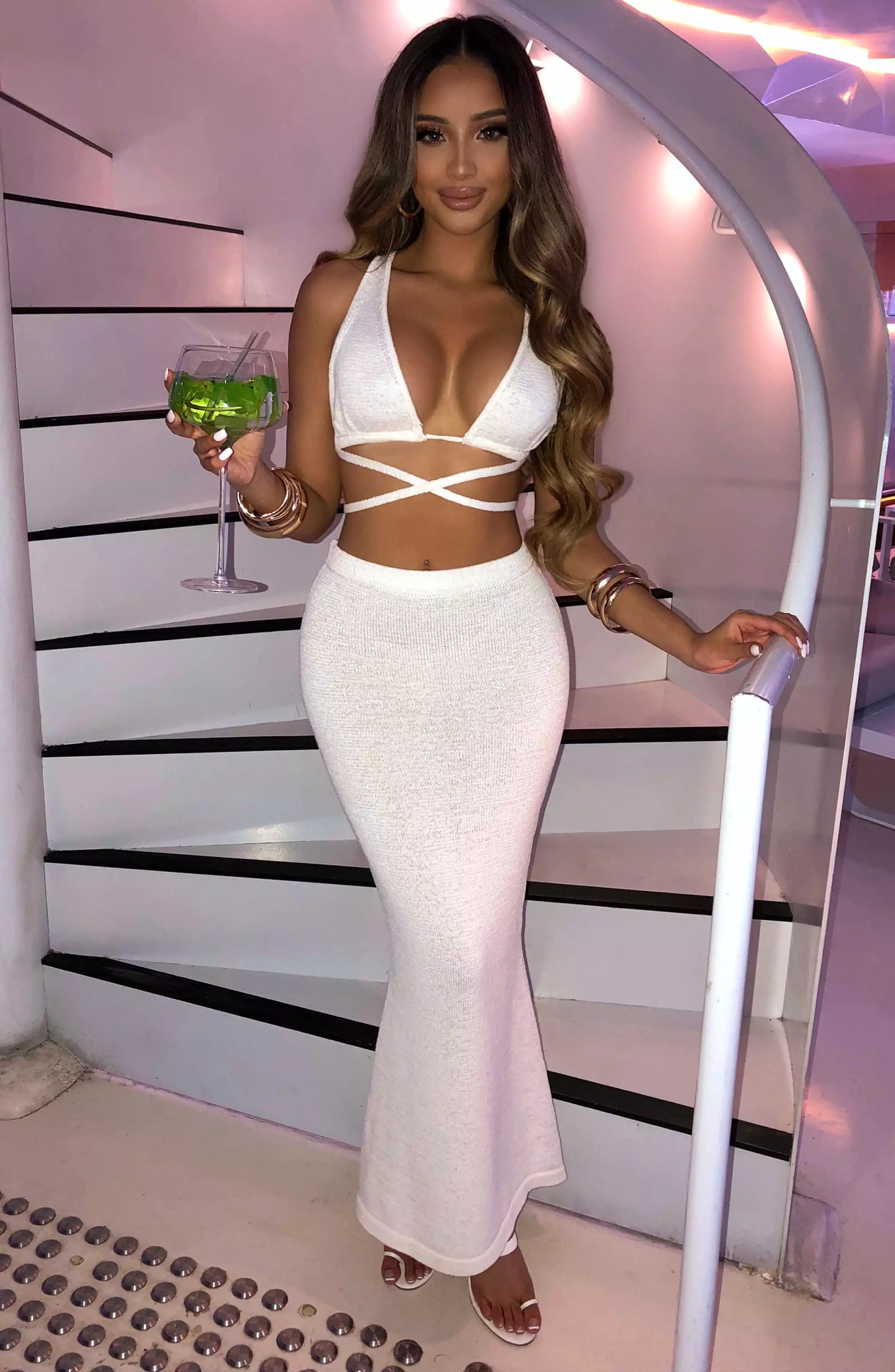 Alexa Maxi Skirt White - Shop Now