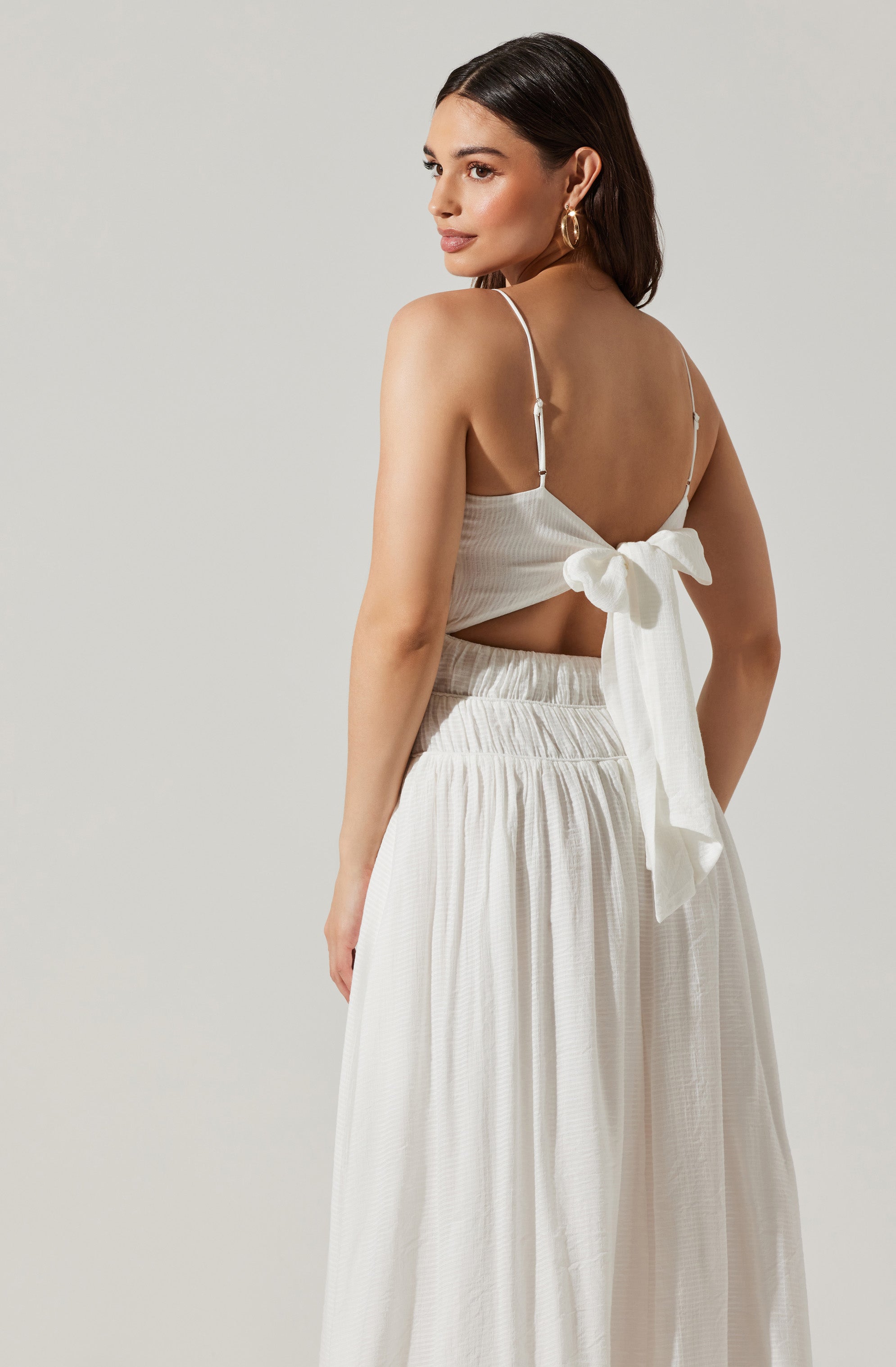 Andrina Smocked Midi Dress - Google SEO Results: Tiered Ruffle Midi Dress with Smocked Bodice