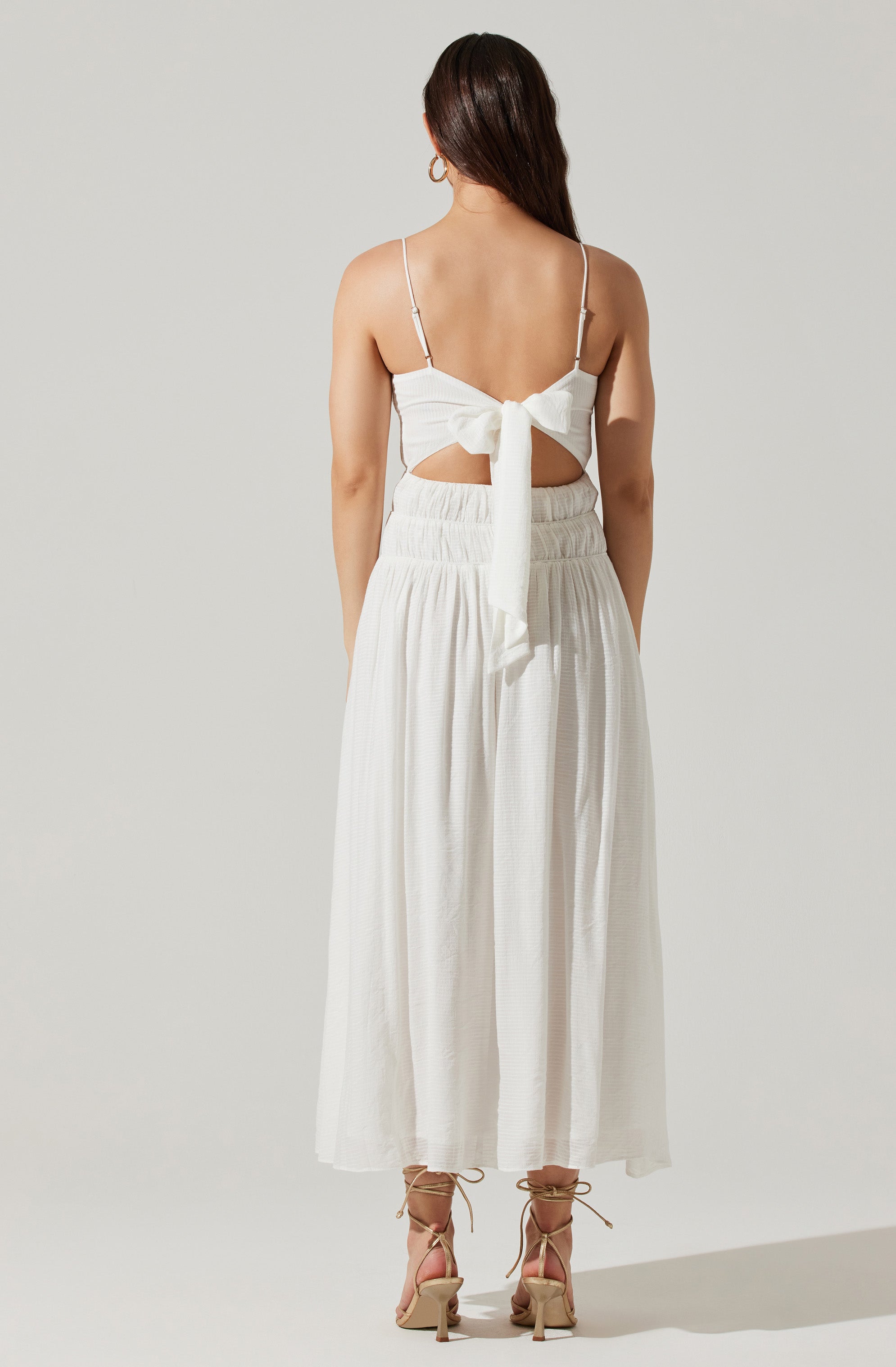 Andrina Smocked Midi Dress - Google SEO Results: Tiered Ruffle Midi Dress with Smocked Bodice