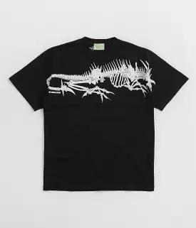 Aries Acid Dragon Skeleton T-Shirt - Black