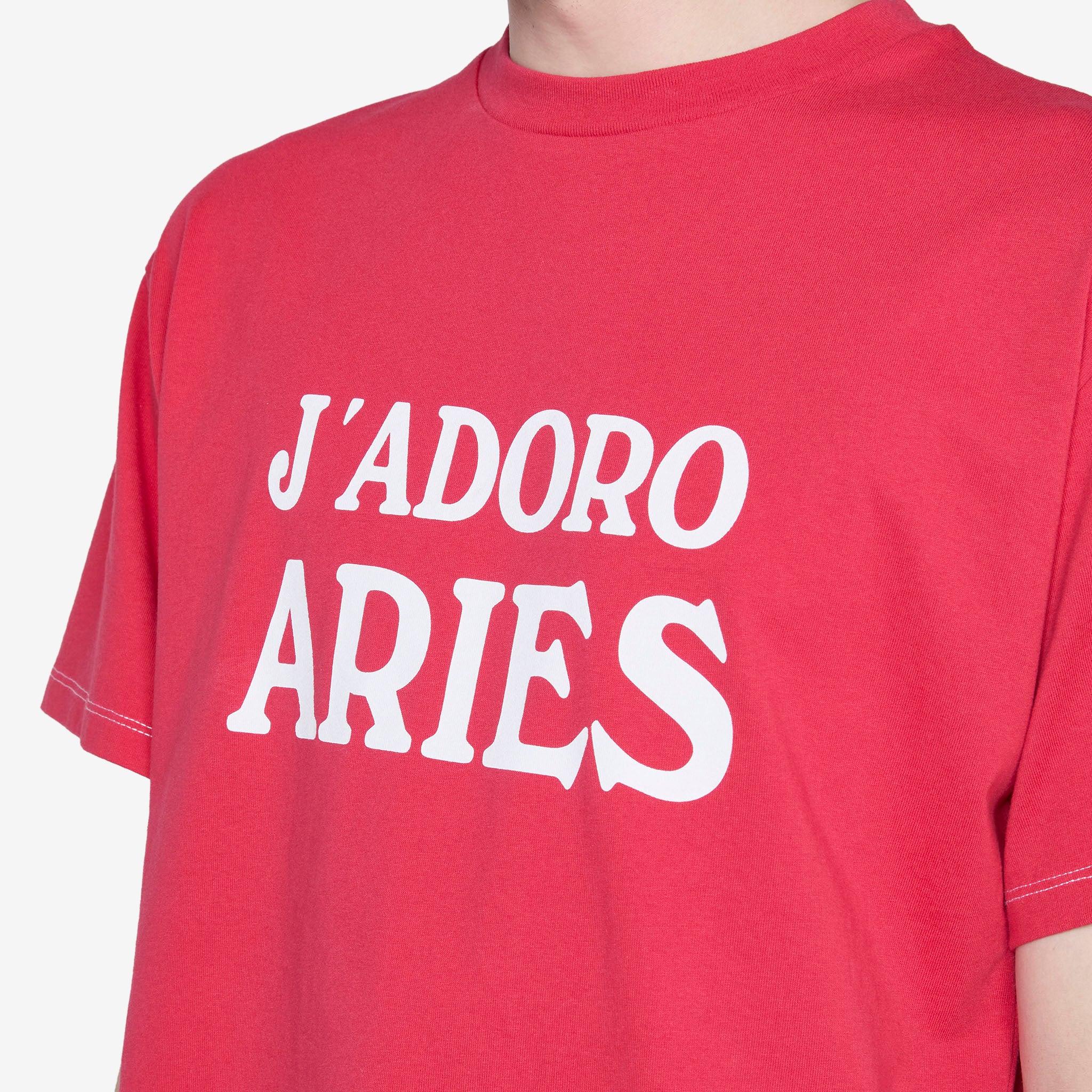 Aries Red Short Sleeve T-Shirt.