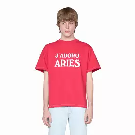 Aries Red Short Sleeve T-Shirt.