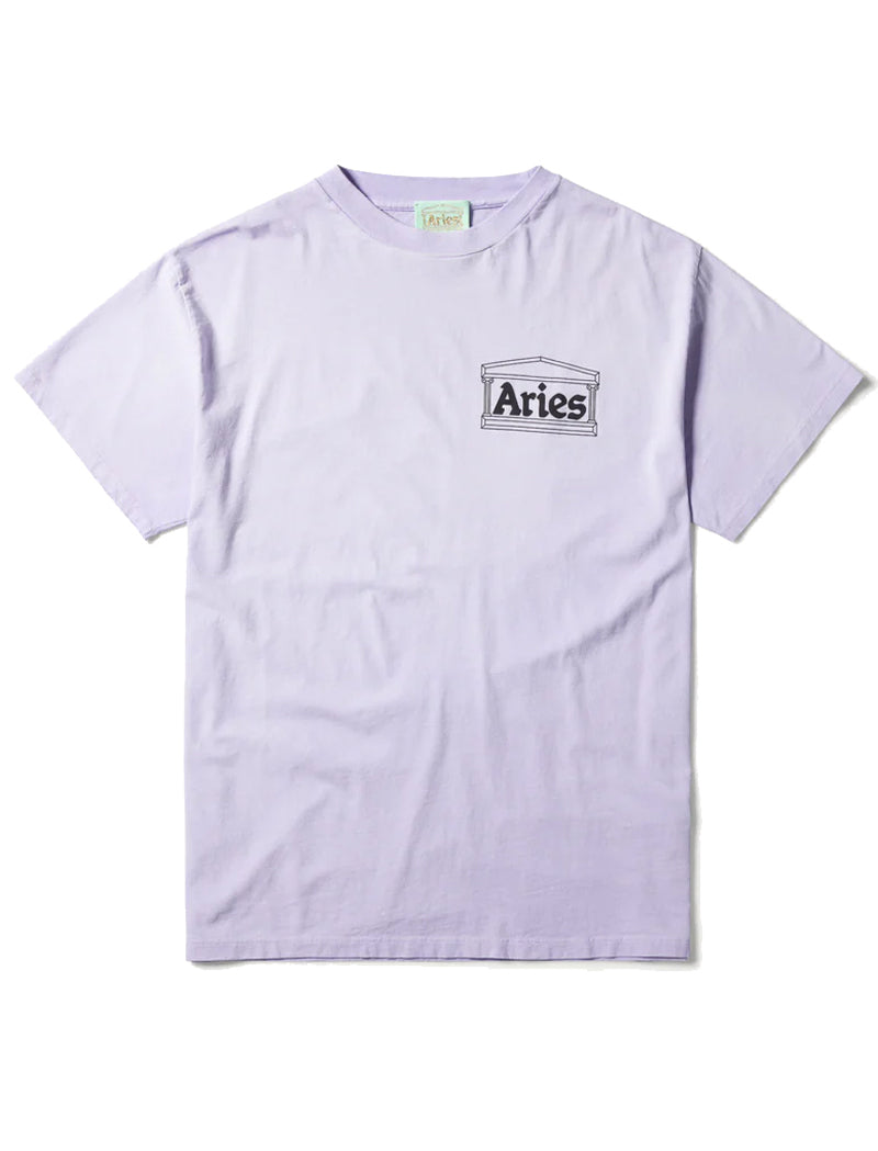 Aries Women's Purple Sunbleached Temple Short Sleeve Tee