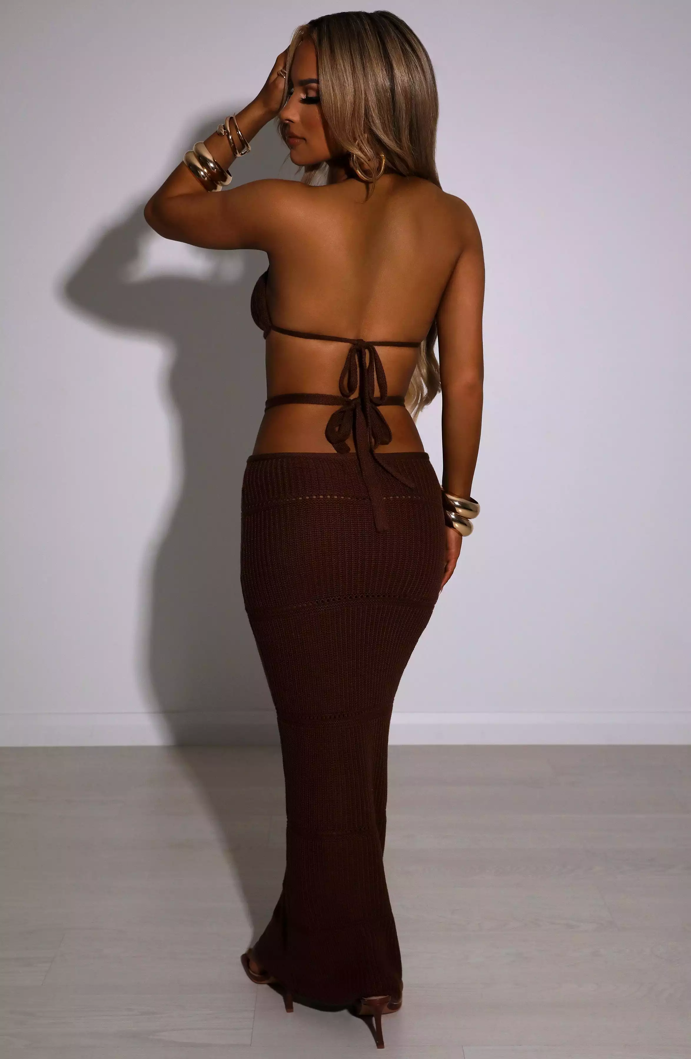 Aubery Maxi Skirt - Brown