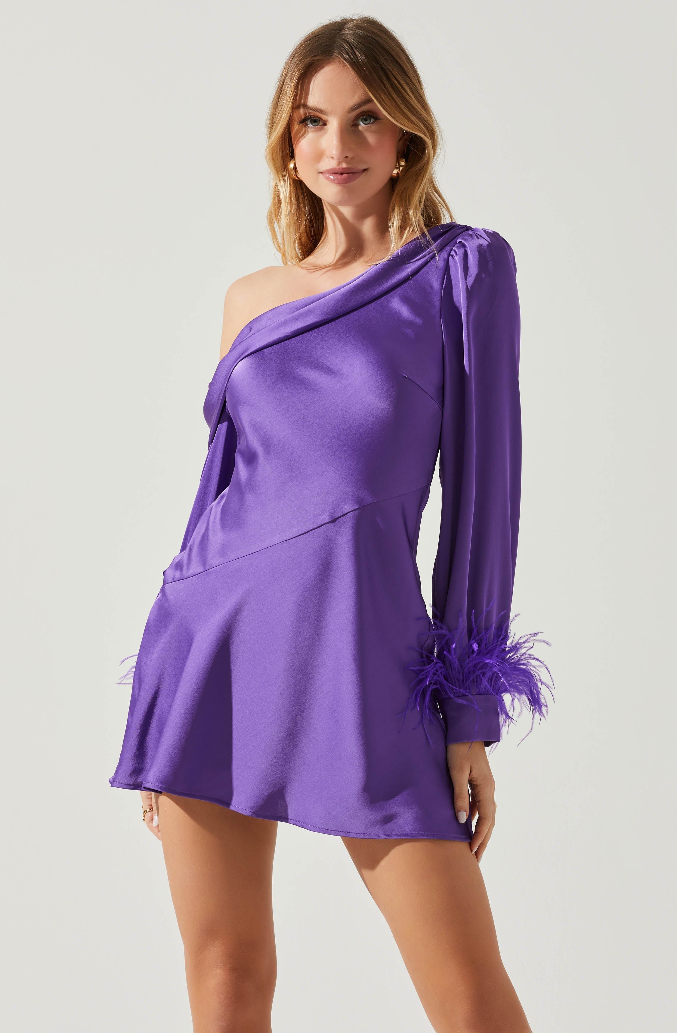 Augusta Feather Trim Dress