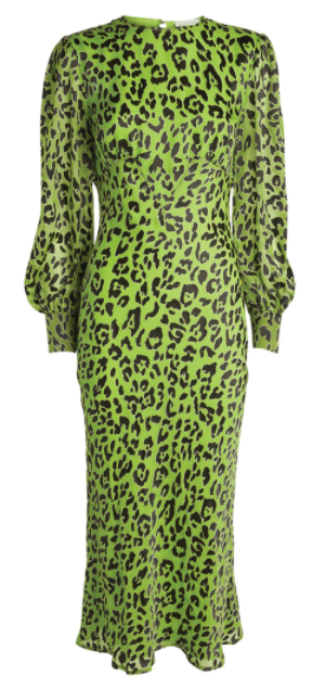 Aureta Silk Cheetah Print Dress