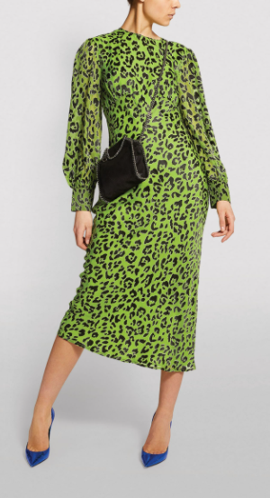 Aureta Silk Cheetah Print Dress