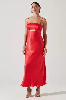 Bellerose Satin Open Back Midi Dress