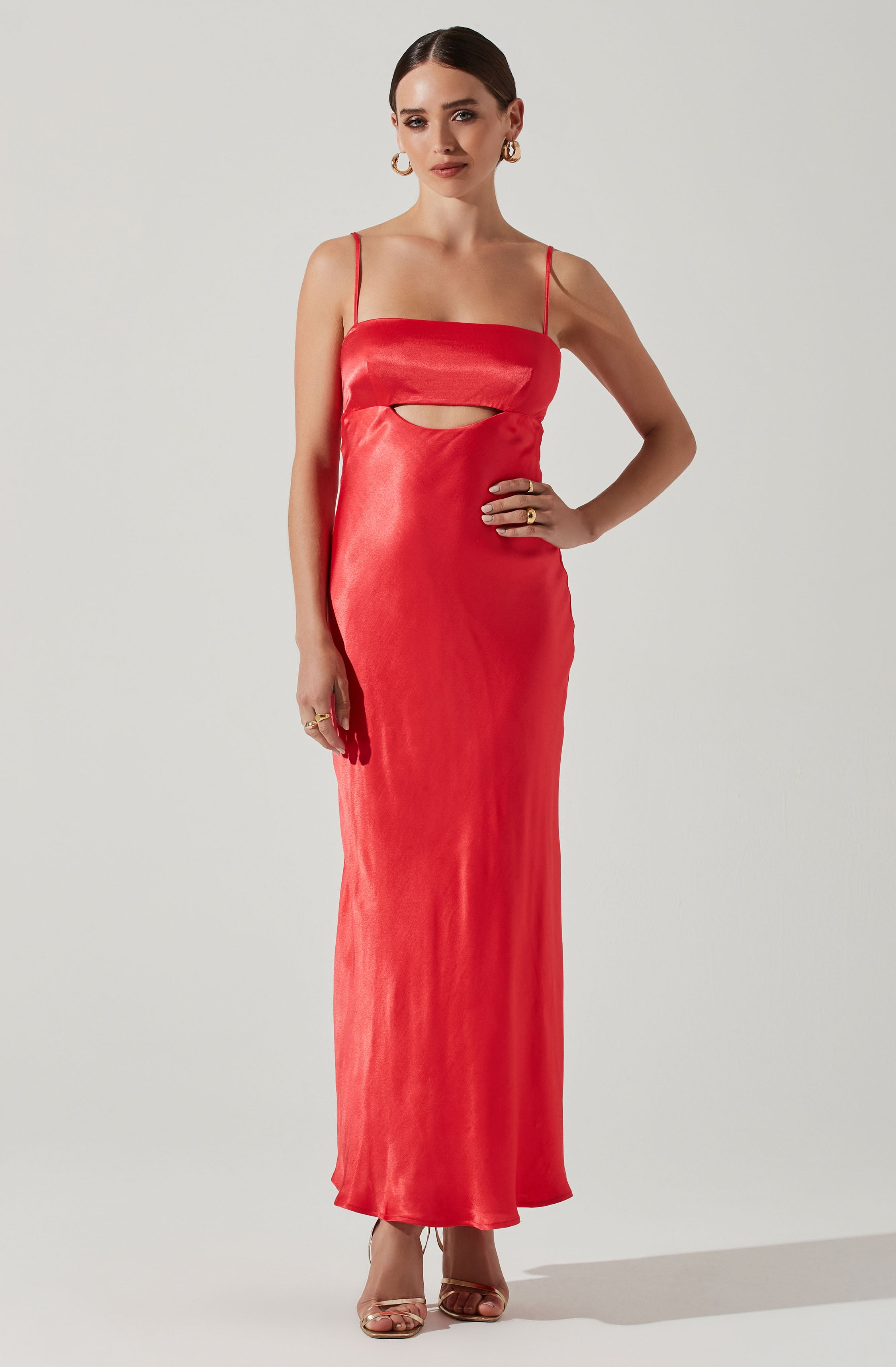 Bellerose Satin Open Back Midi Dress