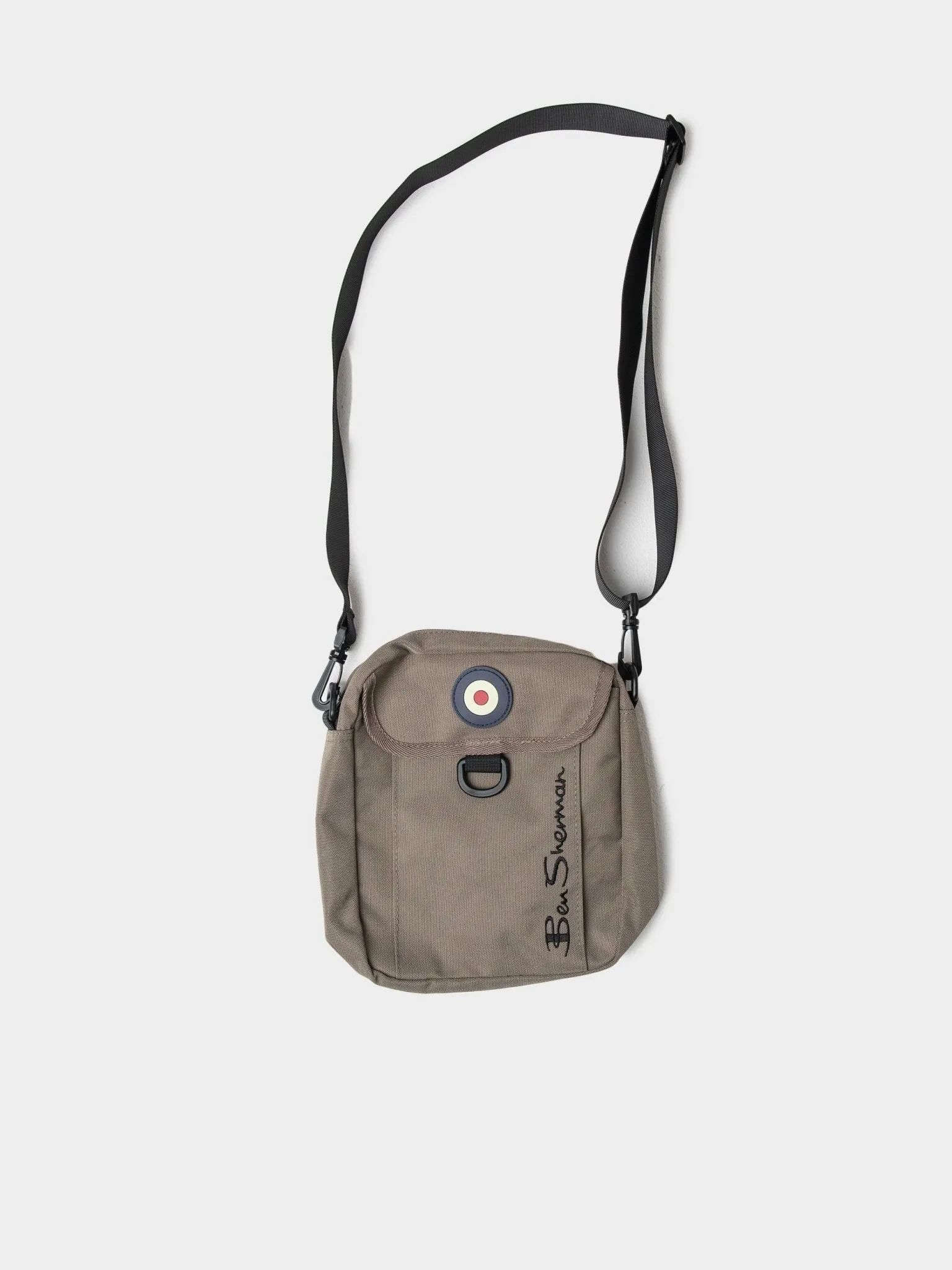 Ben Sherman Mens Olive Canvas Cross Body Bag