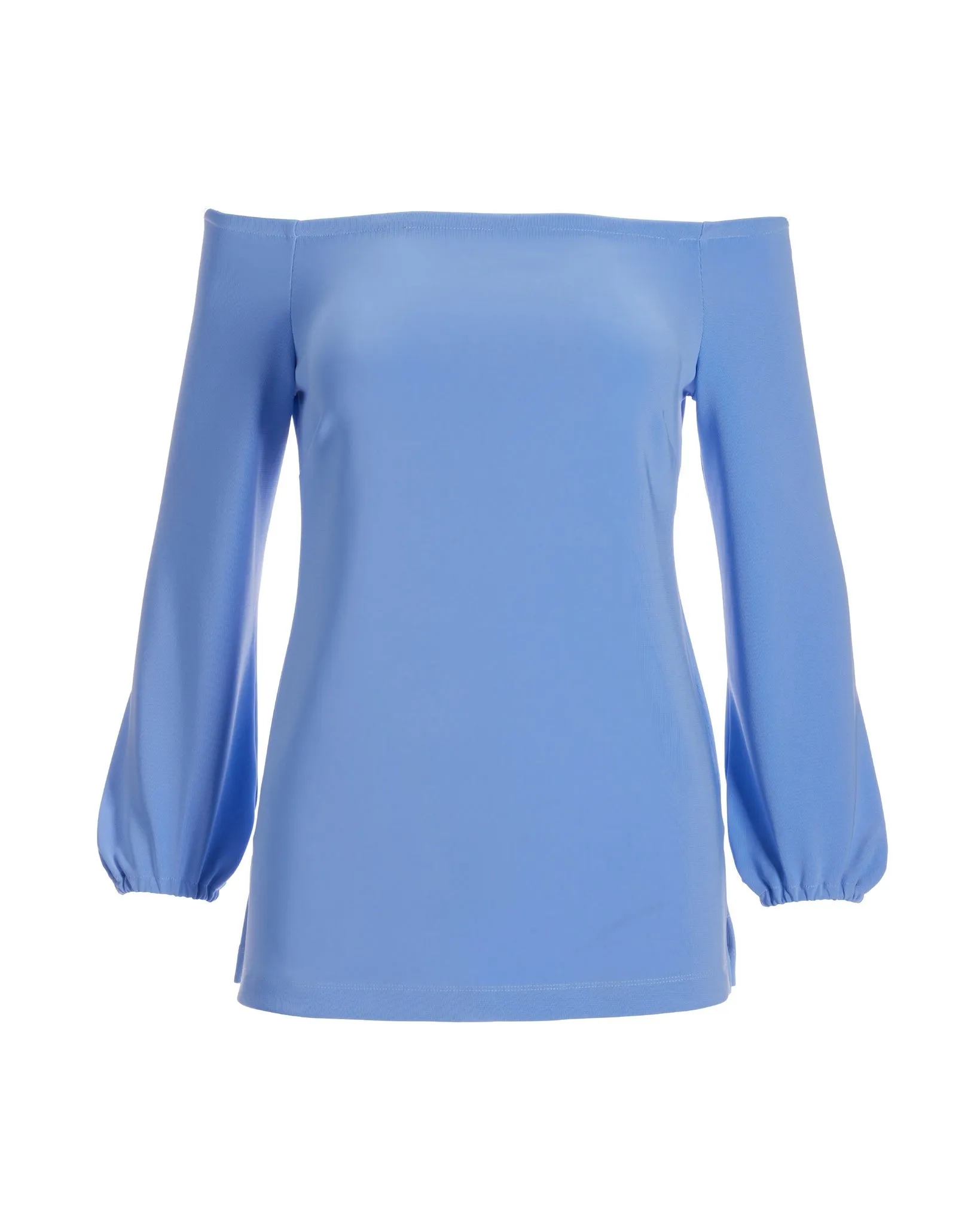 Beyond Travel Off The Shoulder Top - Hydrangea Blue - Shop Now!