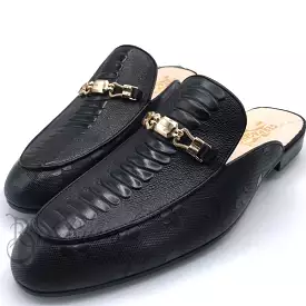 BIG- SF black skin mules for Men