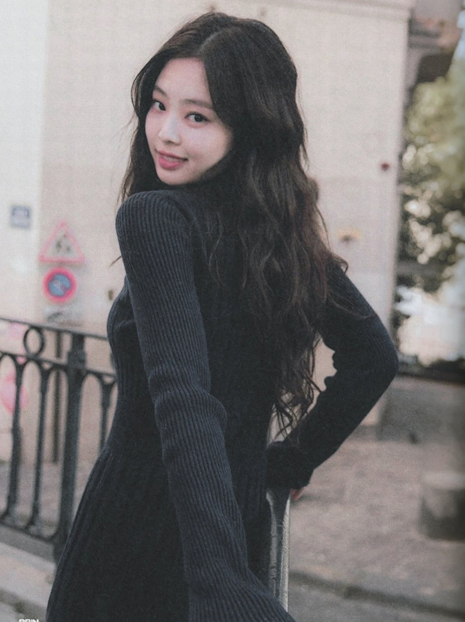 Black Chic Sweater Dress Blackpink Jennie Jenny Style - Long Outfits Kpop Fashion - Wedding Dinner - Dating Party - Clubber