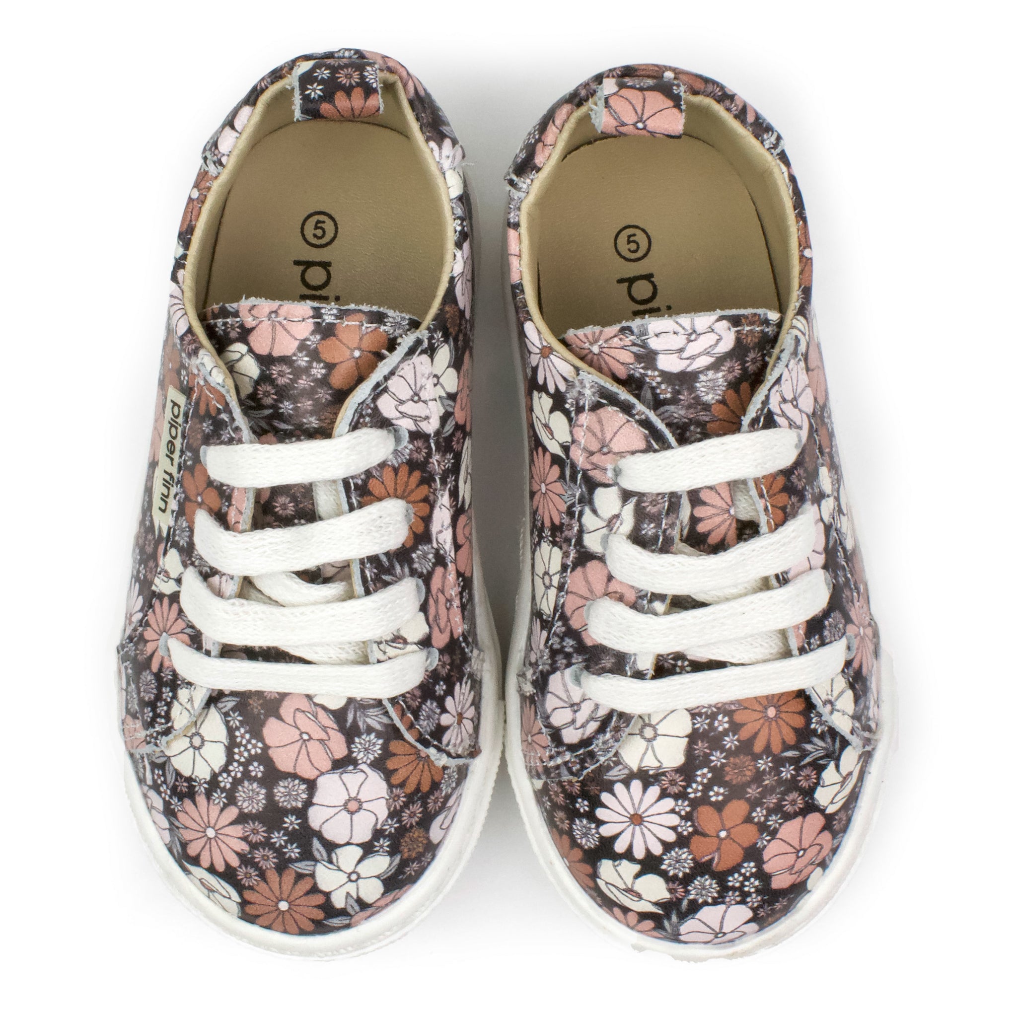 Black Floral Sneakers