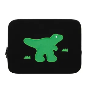 Black Green Dinosaur embroidered Laptop Sleeves iPad 13 14 15 inch Custom Cases Pouches Protective Covers Square Handbags