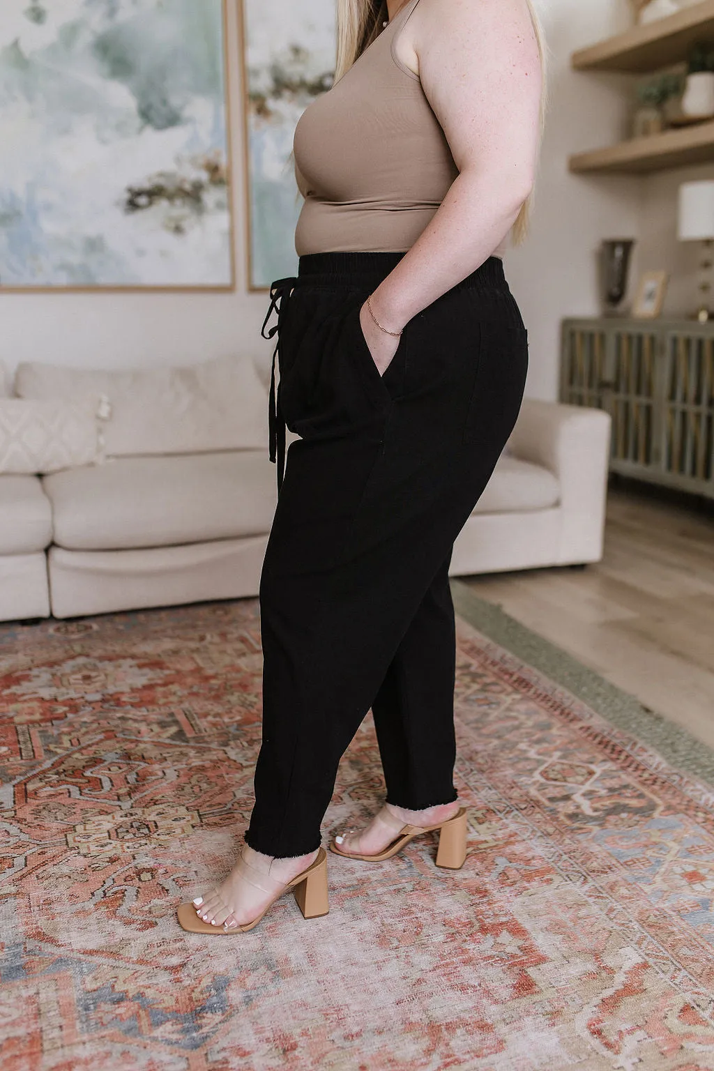 Black High Waisted Pants - Love Me Dearly