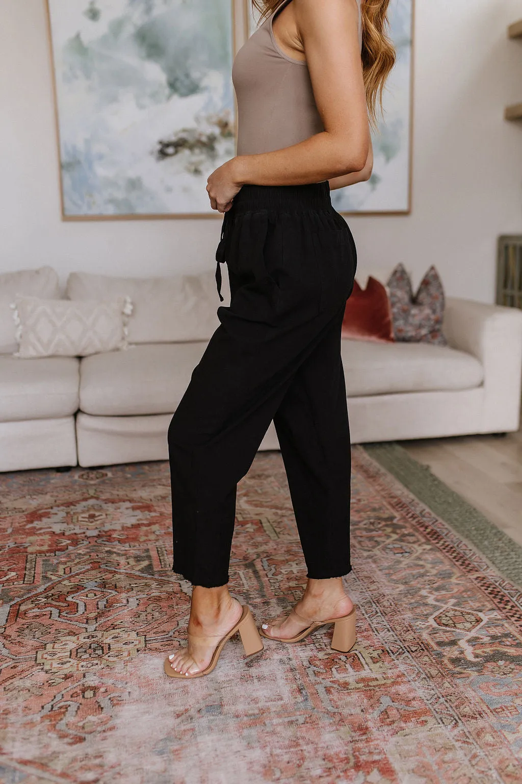 Black High Waisted Pants - Love Me Dearly