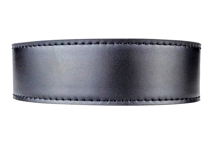 Black Leather Dress Strap with Smooth Finish 1 3/8 inches