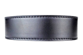 Black Leather Dress Strap with Smooth Finish 1 3/8 inches