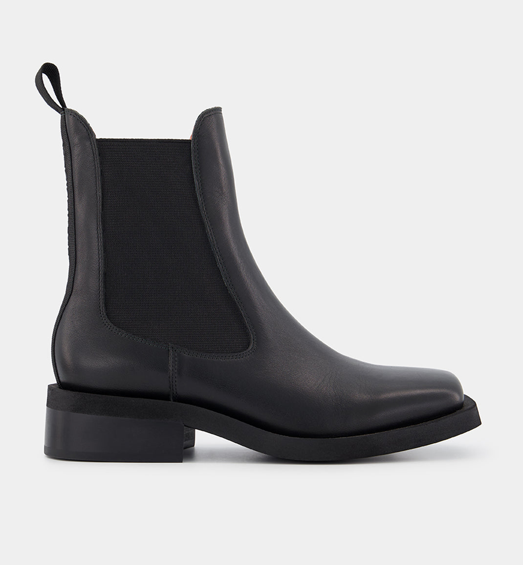 Black Tomorrow Square Toe Chelsea Boot