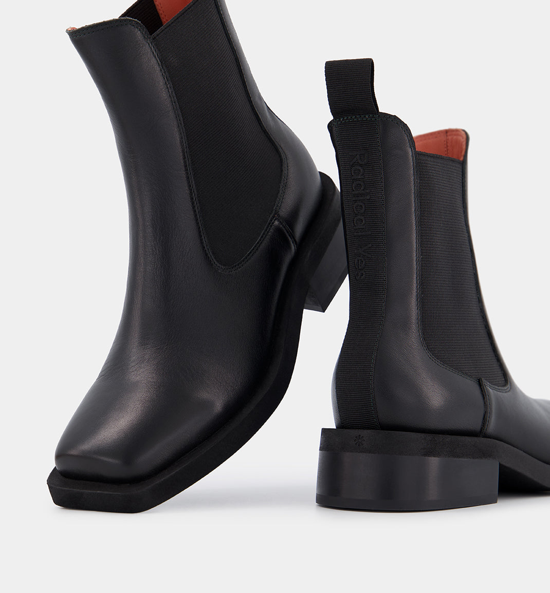 Black Tomorrow Square Toe Chelsea Boot