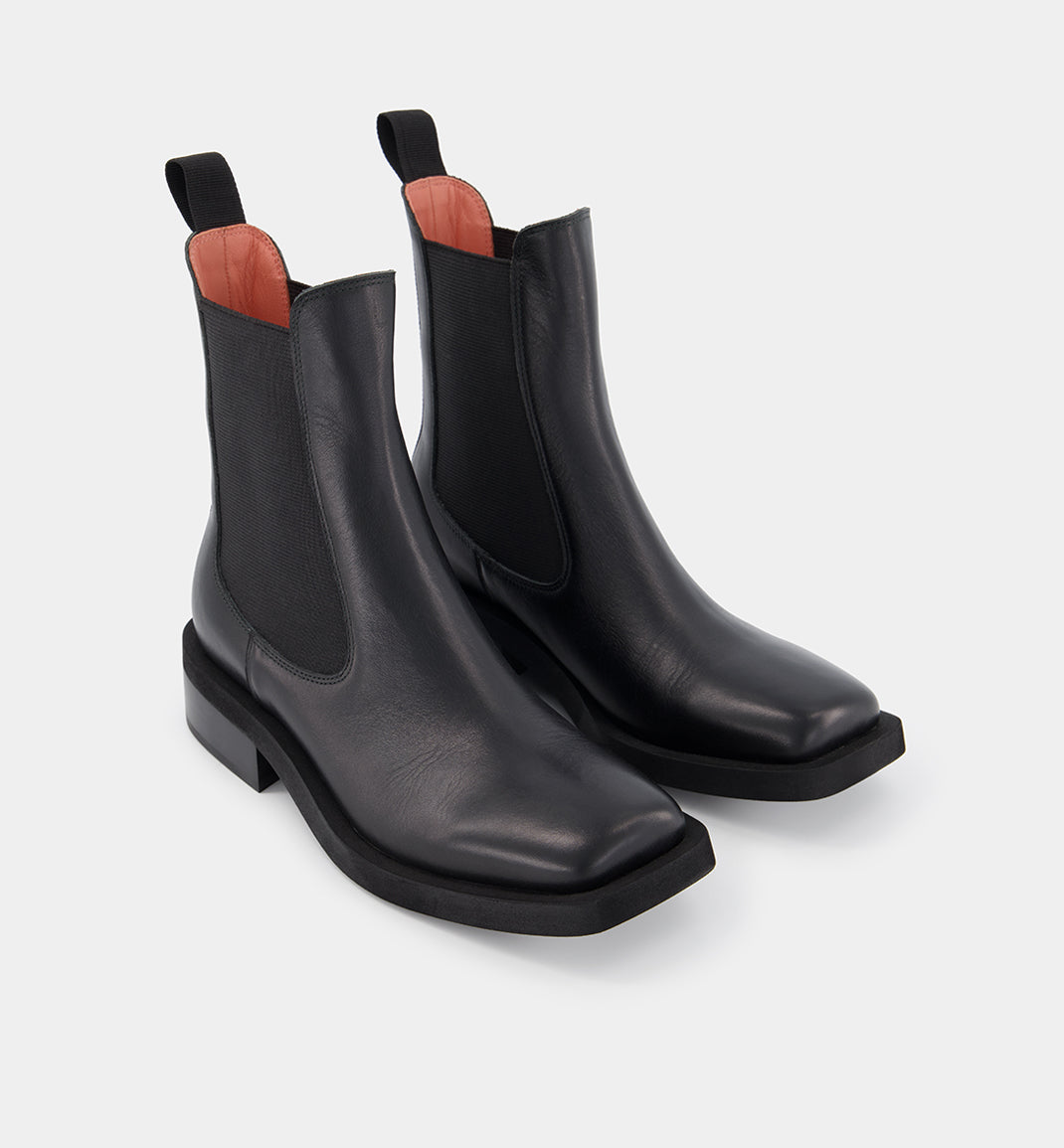 Black Tomorrow Square Toe Chelsea Boot