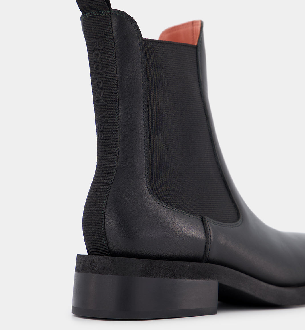 Black Tomorrow Square Toe Chelsea Boot