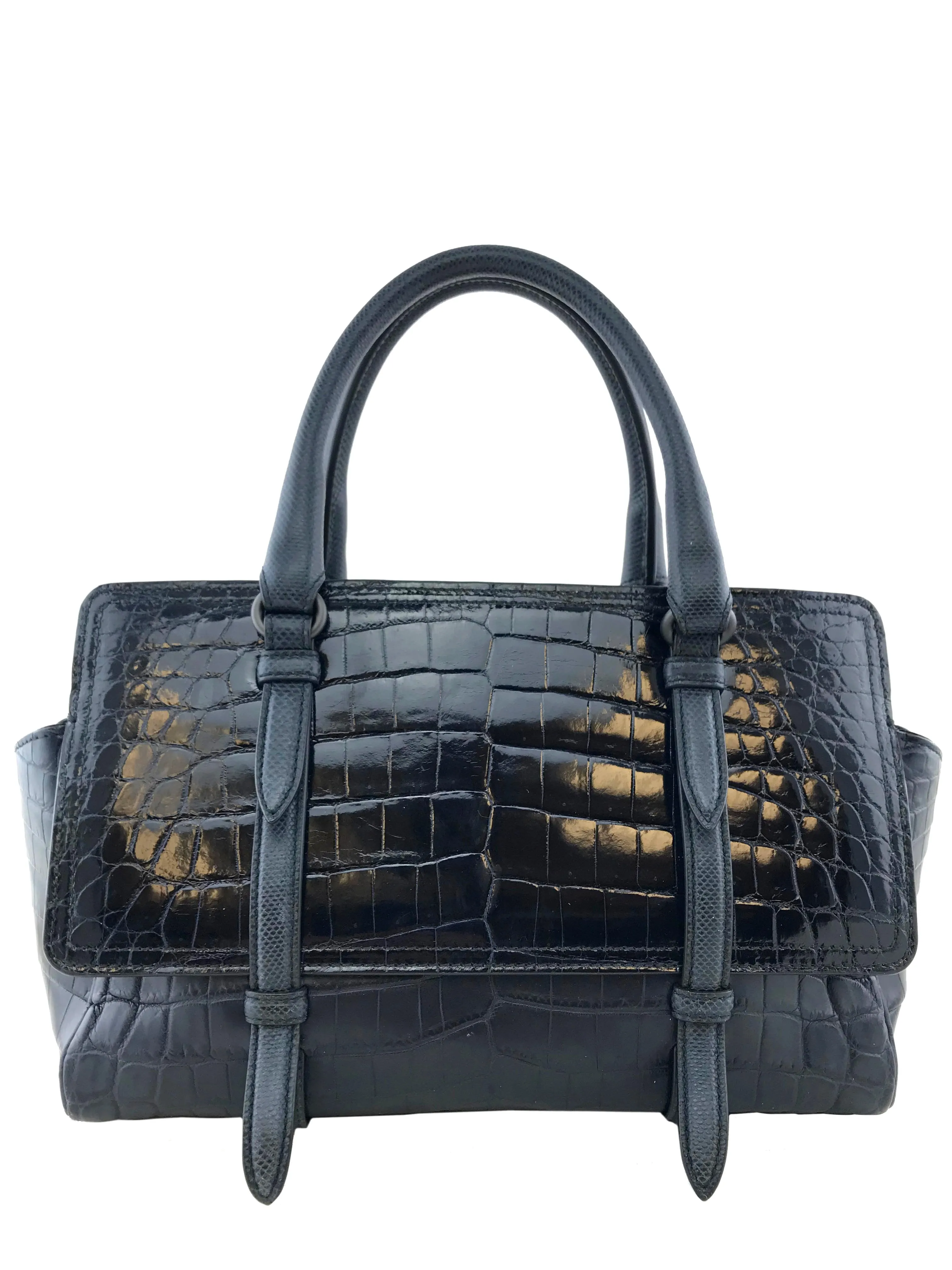 Bottega Veneta Monaco Crocodile Medium Bag