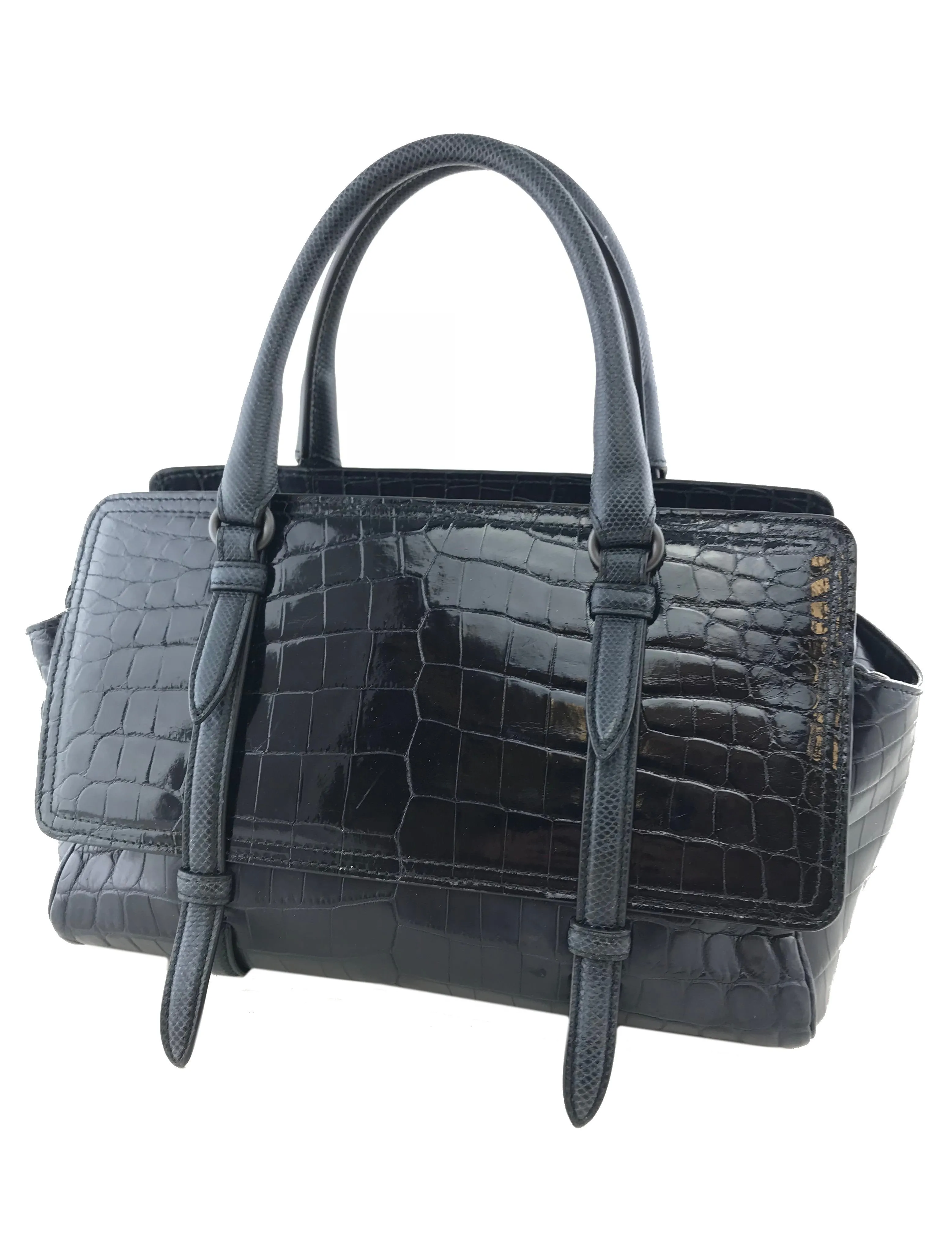 Bottega Veneta Monaco Crocodile Medium Bag