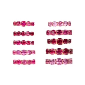 Bright Pink Red Spinel Stacking Band - 14K Gold - R5085