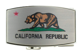 California Dreamin' Bear Belt Buckle, 1 3/8 Strap Compatibility